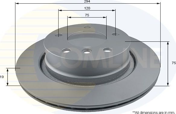 Тормозной диск Comline COATED. Артикул ADC1759V