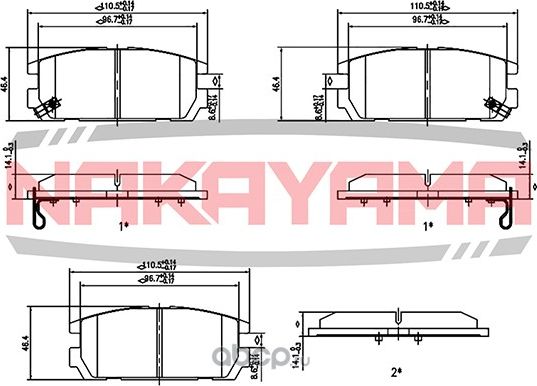 Колодки тормозные (Nakayama). Артикул HP8497NY