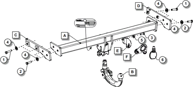 Фаркоп Oris (ранее Bosal) для Volvo XC40 2017-2026. Быстросъемный крюк. Артикул 052-103