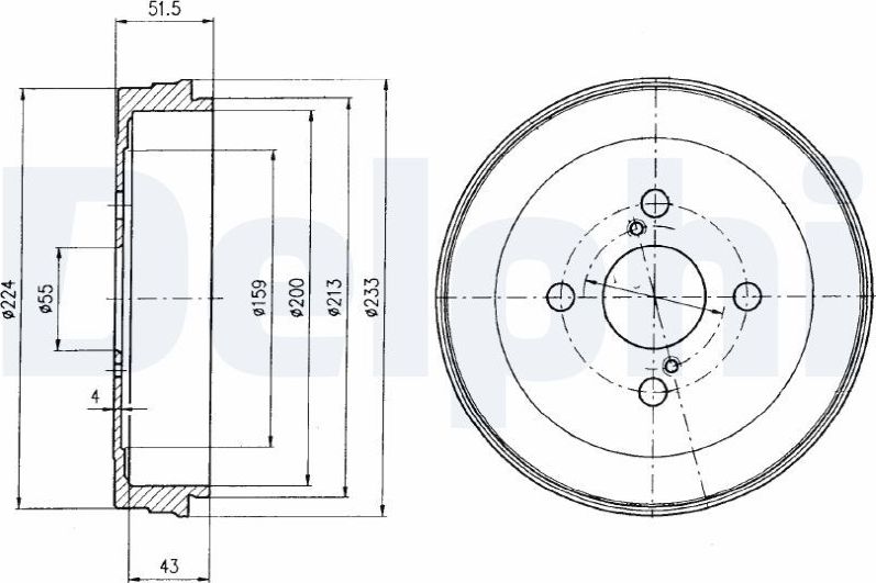 Тормозной барабан Delphi. Артикул BF411
