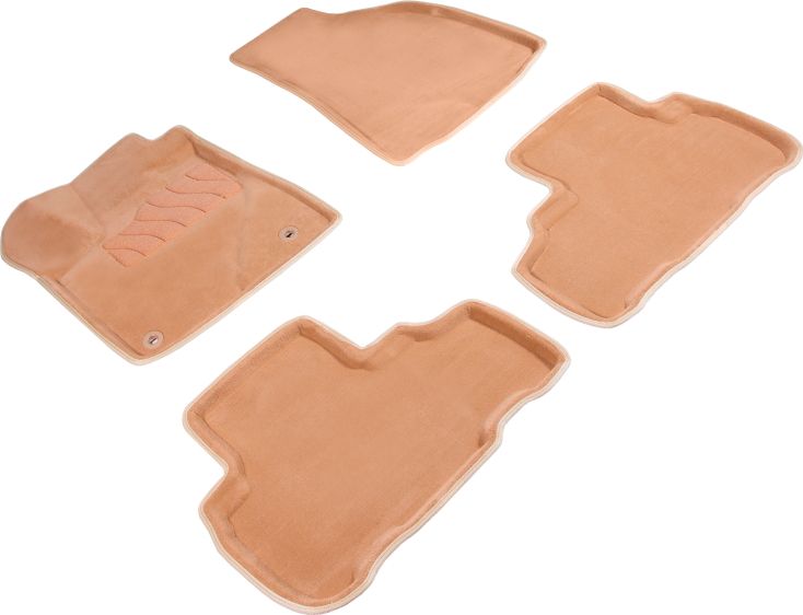 Коврики Seintex 3D ворсовые для салона Toyota Highlander III 2013-2019 Бежевые. Артикул 87229