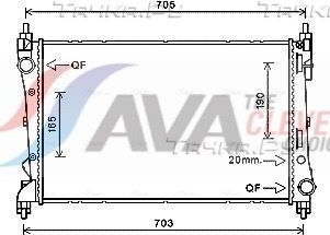 Радиатор охлаждения двигателя AVA ** CLEVER FIT **. Артикул FTA2449