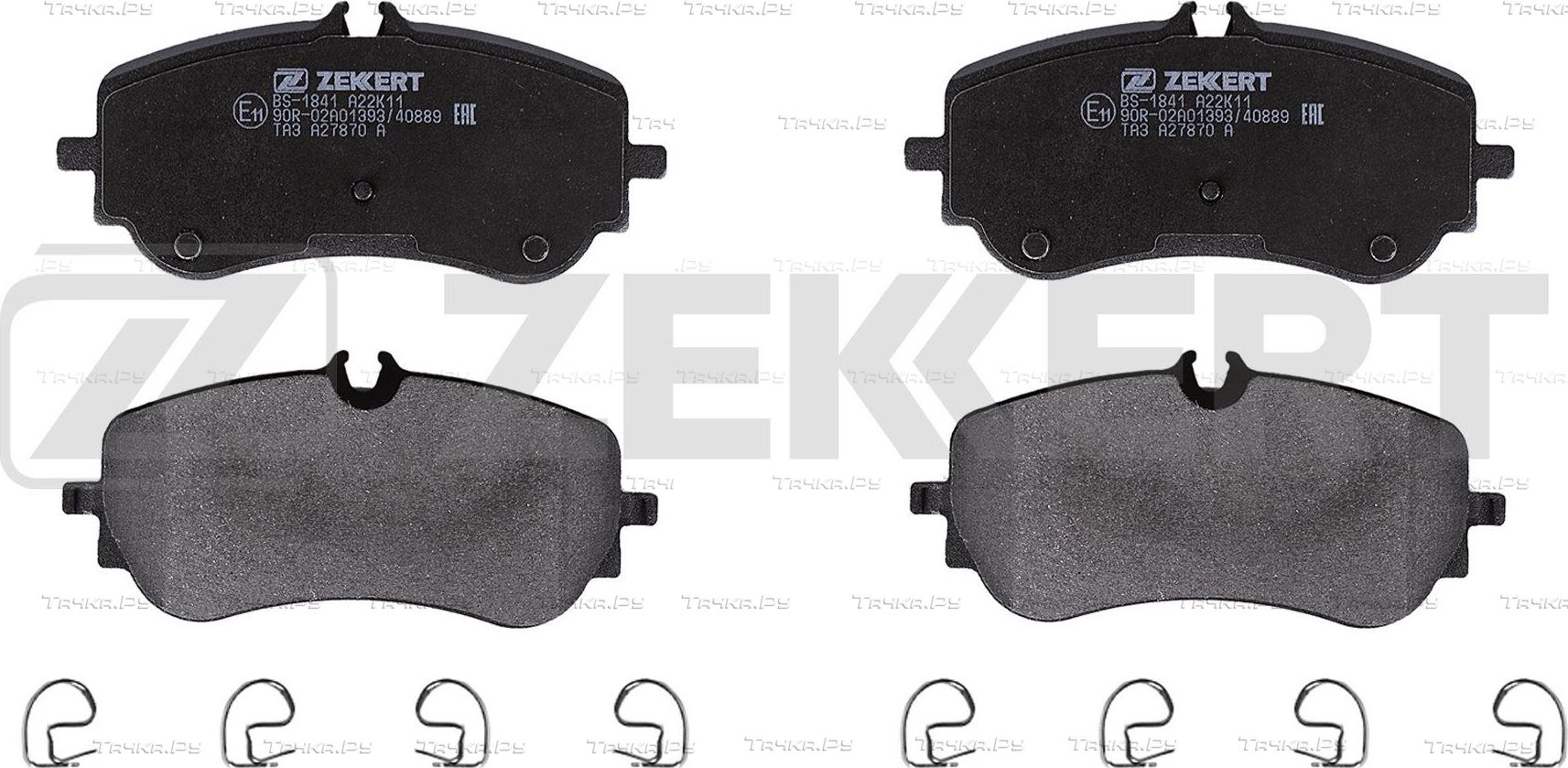 Тормозные колодки Zekkert задние для Volkswagen Crafter II 2016-2026. Артикул BS-1841