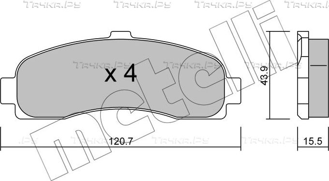Тормозные колодки Metelli. Артикул 22-0145-0