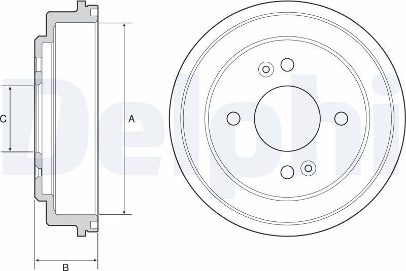 Тормозной барабан Delphi. Артикул BF550