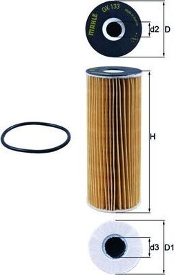 Масляный фильтр Mahle-Knecht для PUCH G-modell W463 1989-1998. Артикул OX 133D