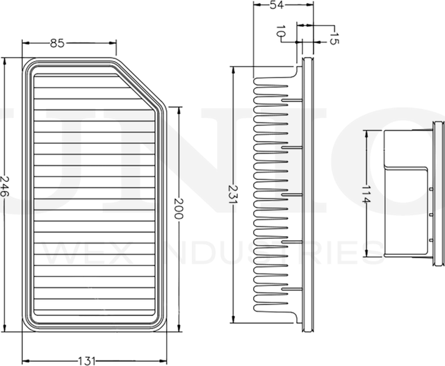 Фильтр воздушный (Unio). Артикул FLT-10081
