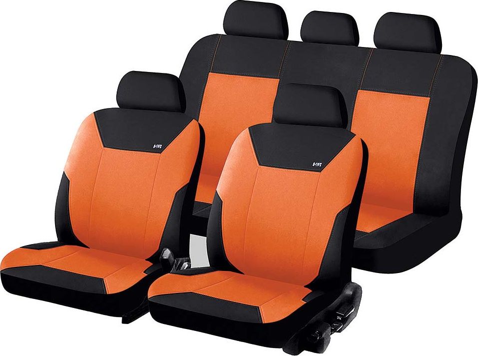 Чехлы универсальные Hadar Rosen Corsar на сидения авто, цвет Оранжевый/Чёрный. Артикул 10673