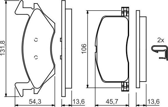 Тормозные колодки Bosch. Артикул 0 986 424 264