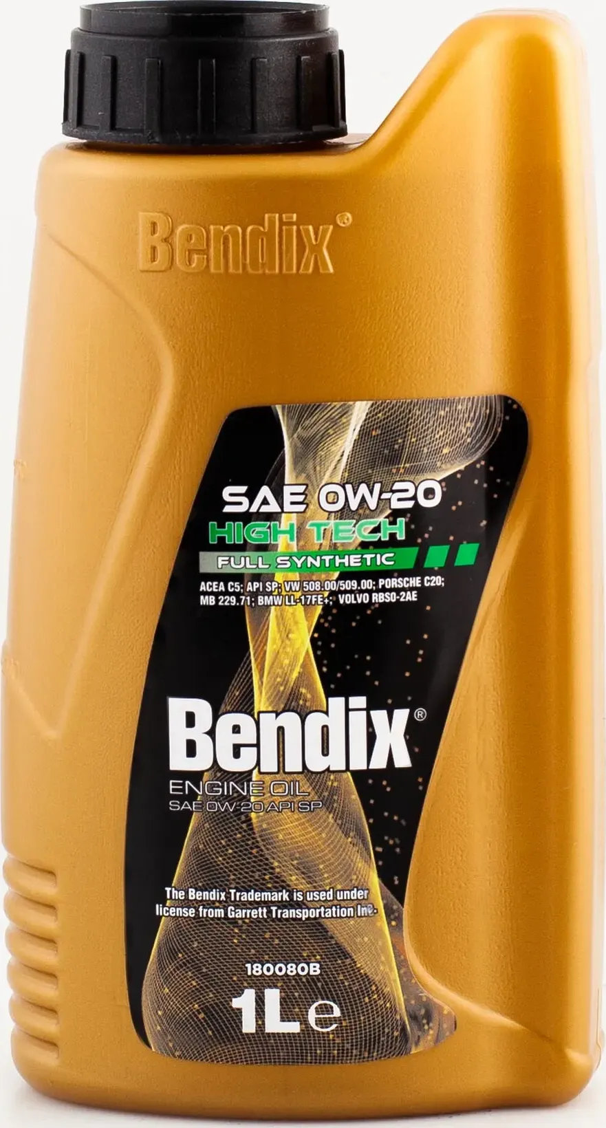 Масло моторное 1л.  синтетика BENDIX HIGH TECH 0W-20 ACEA C5 API SP VW 508.00/509.00 PORSCHE C20 MB  Bendix. Артикул 180080b