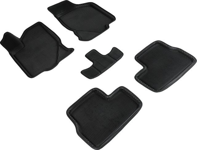 Коврики Seintex 3D EVA Соты для салона ВАЗ Lada Granta I 2018-2026 ЧЕРНЫЕ. Артикул 95167