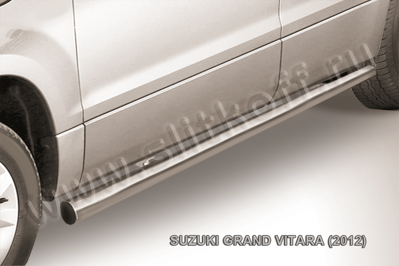 Пороги Slitkoff труба d57 для Suzuki Grand Vitara III 5-дв. 2012-2015. Артикул SGV12006