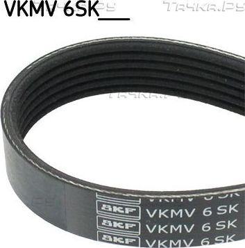 Приводной ремень поликлиновой SKF для SEAT Mii 2011-2019. Артикул VKMV 6SK989