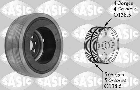 Шкив коленвала Sasic для Audi A4 I (B5) 1995-2001. Артикул 9001804