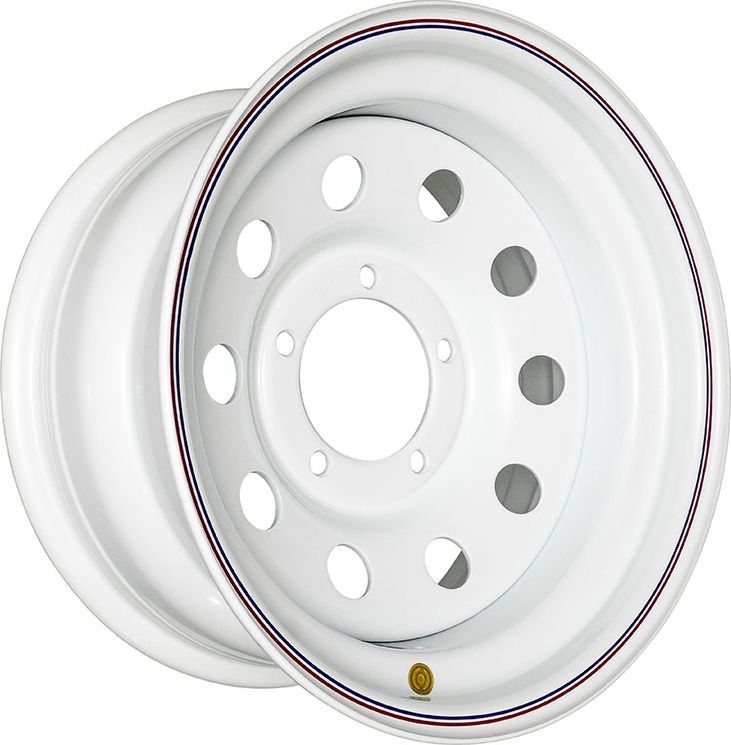 Колёсный диск OFF-ROAD Wheels стальной белый 5x139,7 8xR16 d110 ET-19 для Dodge Ram 1500 1981-2026. Артикул 1680-53910WH-19