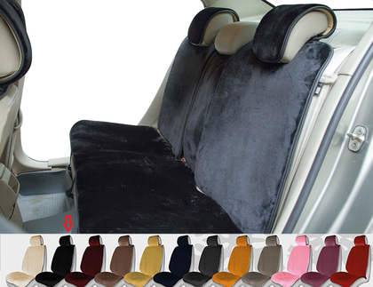 Накидки универсальные CarFashion Alpaca Plus из искусственного меха на сидения авто, цвет Черный. Артикул 22168