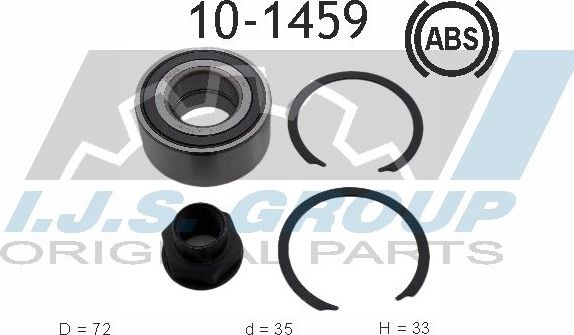 Ступичный подшипник (комплект) IJS Group. Артикул 10-1459