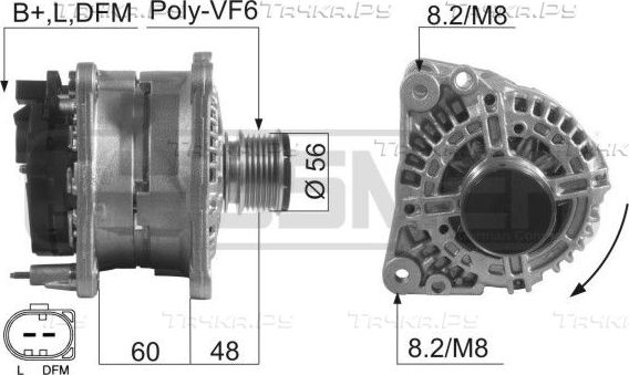 Генератор Era OEM для SEAT Alhambra I 1996-2010. Артикул 210231