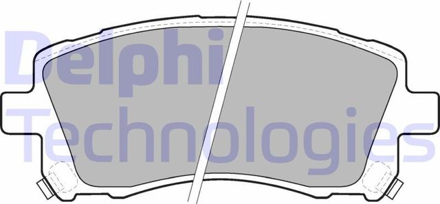 Тормозные колодки Delphi (Low-Metallic) передние для Subaru Outback II 2000-2003. Артикул LP1663