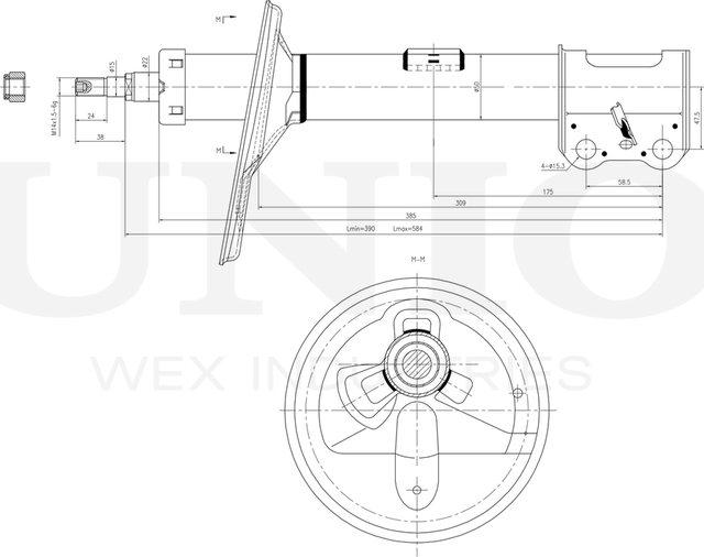 Амортизатор подвески (Unio). Артикул SAB-10384