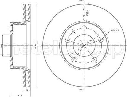 Тормозной диск Trusting передний для Fiat Ducato III 2006-2026. Артикул DF834