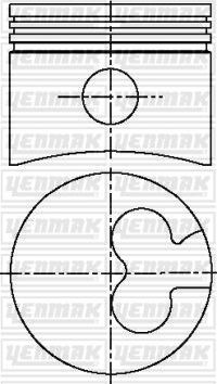 Поршень Yenmak для Ford Escort V 1993-2001. Артикул 31-03777-000