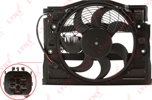 Вентилятор радиатора двигателя LYNXauto для BMW 3 IV (E46) 1998-2007. Артикул RF-1077