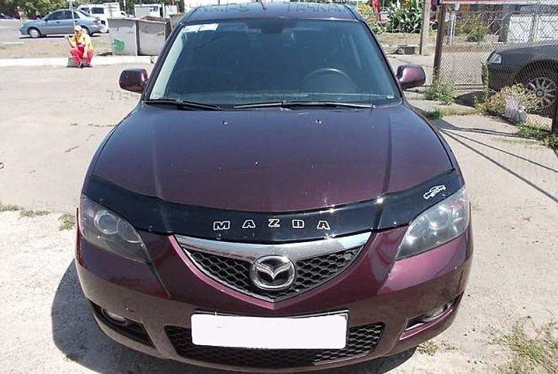 Дефлектор Vip-Tuning для капота Mazda 3 I седан 2003-2008. Артикул MZD02