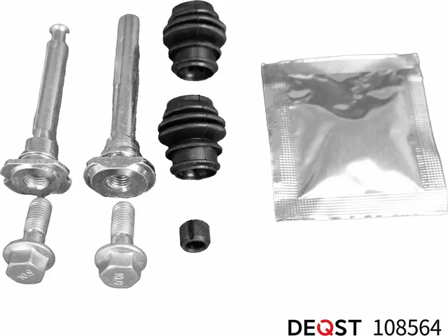 Комплект направляющих тормозного суппорта переднего (направляющая O 10 mm, суппо (Deqst). Артикул 108564