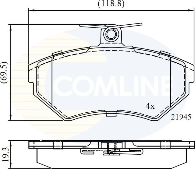Тормозные колодки Comline Comline. Артикул CBP0736