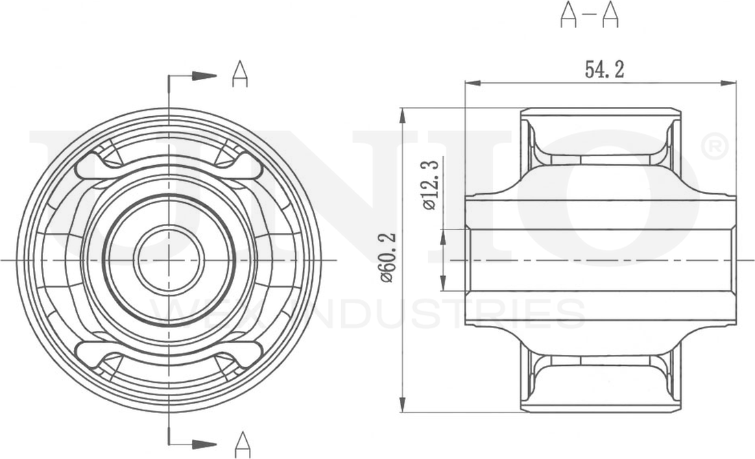 Сайлентблок рычага подвески (Unio). Артикул RMP-20145