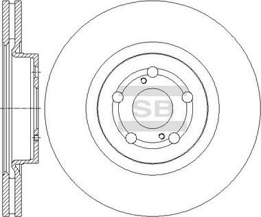 Тормозной диск Sangsin Hi-Q передний для Toyota Avensis II 2003-2008. Артикул SD4045
