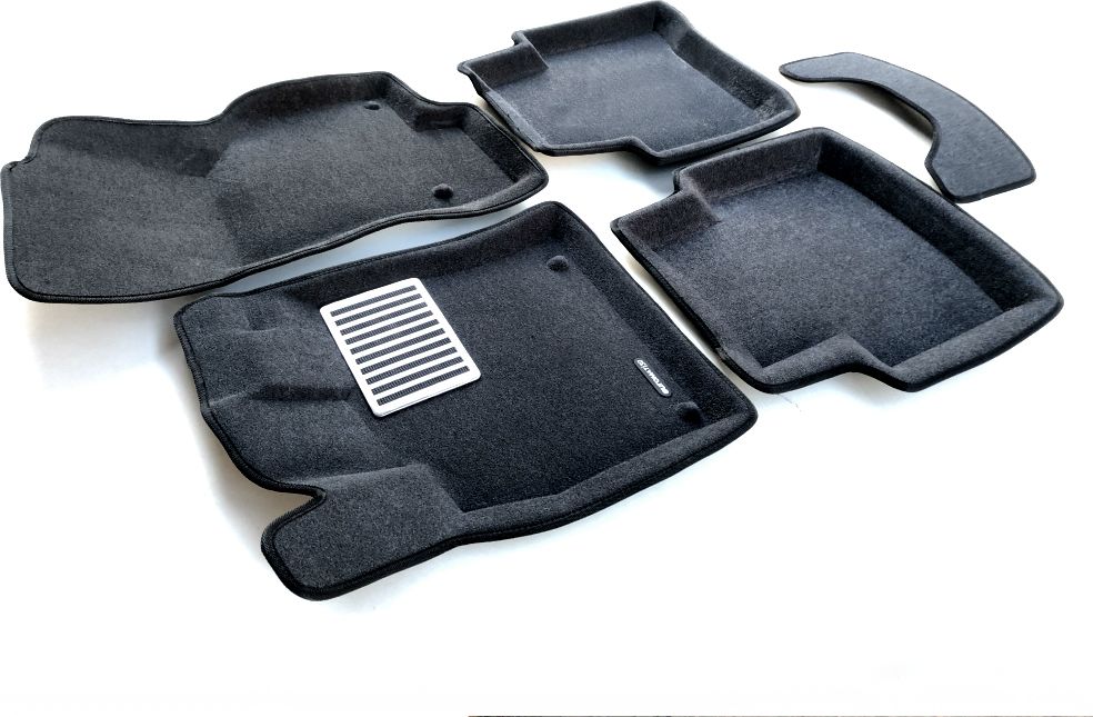 Коврики текстильные Euromat 3D Lux для салона Skoda Superb III 2017-2026 СЕРЫЕ. Артикул EM3D-004510G