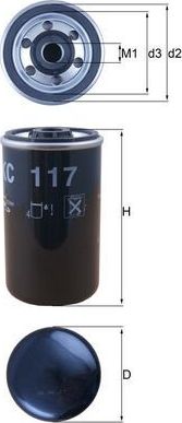 Топливный фильтр Mahle. Артикул KC 117