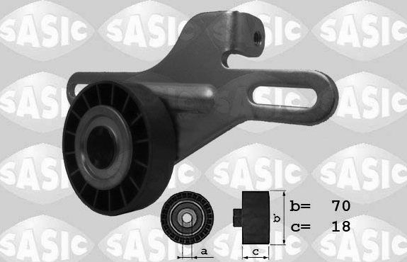 Натяжной ролик (натяжитель) приводного клинового зубчатого ремня Sasic для Renault Clio II 1998-2005. Артикул 1624029