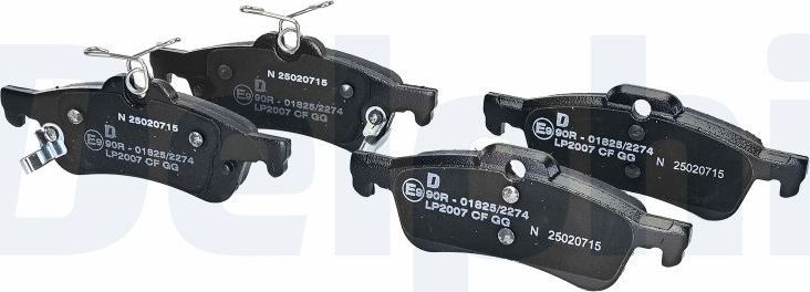 Тормозные колодки Delphi (Low-Metallic). Артикул LP2007