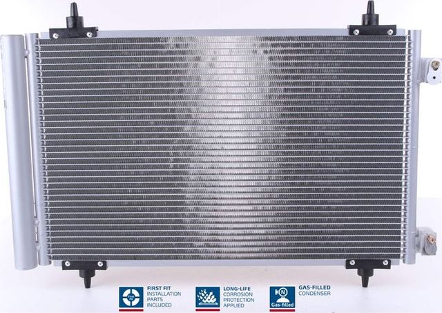 Радиатор кондиционера (конденсатор) Nissens (алюминий) для Lancia Phedra 2006-2010. Артикул 940111