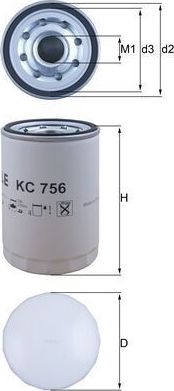 Топливный фильтр Mahle. Артикул KC 756