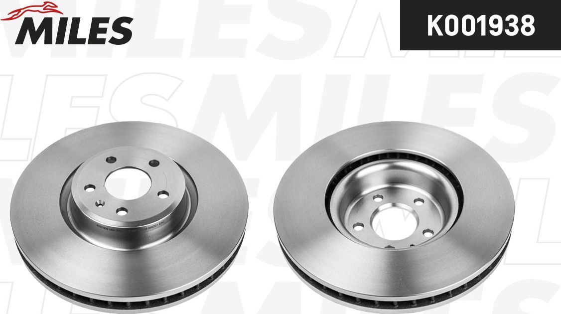 Диск тормозной AUDI Q5 16-/Q7 15-/VW TOUAREG 18- передний вент. D 349мм. (Miles). Артикул K001938