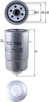 Топливный фильтр Mahle-Knecht. Артикул KC 195