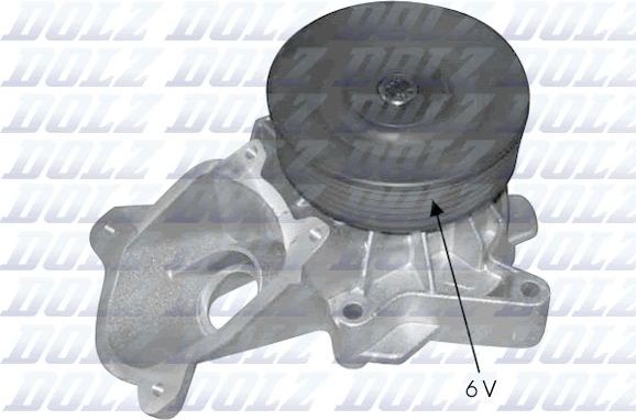 Помпа (водяной насос) Dolz для BMW 6 II (E63/E64) 2007-2010. Артикул B224