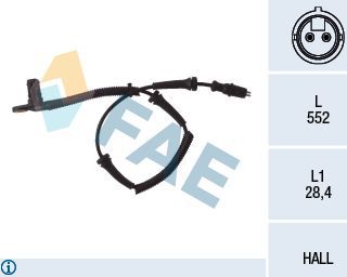 Датчик ABS FAE передний для Renault Master II 2000-2010. Артикул 78027
