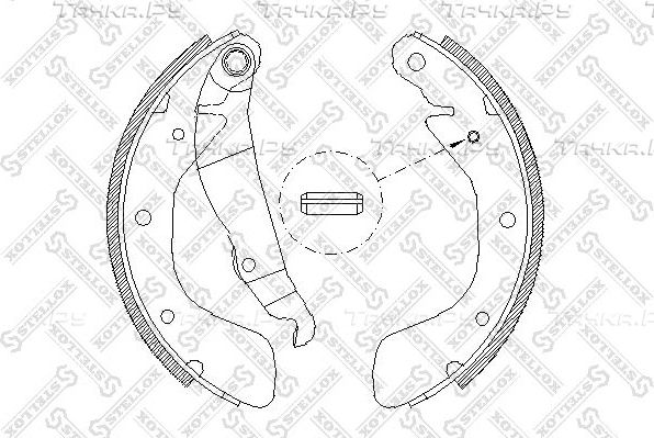 Тормозные колодки Stellox задние для Daewoo Lanos 1997-2008. Артикул 409 100-SX