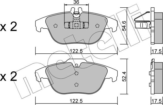 Тормозные колодки Metelli. Артикул 22-0666-0