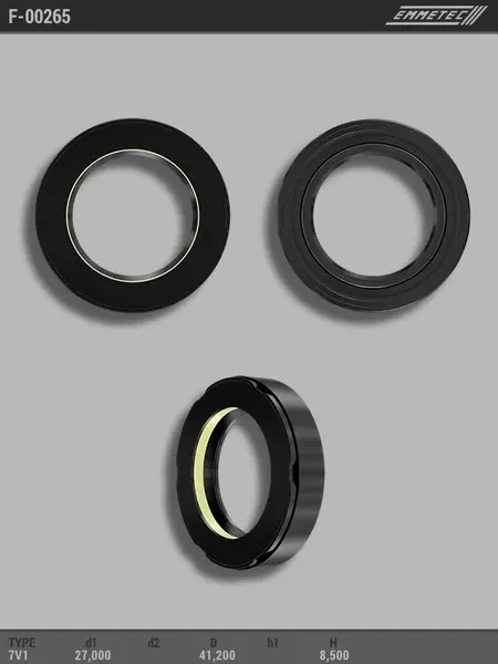 Сальник 27,00/41,20*8,50 тип 7V1 (Emmetec). Артикул F00265