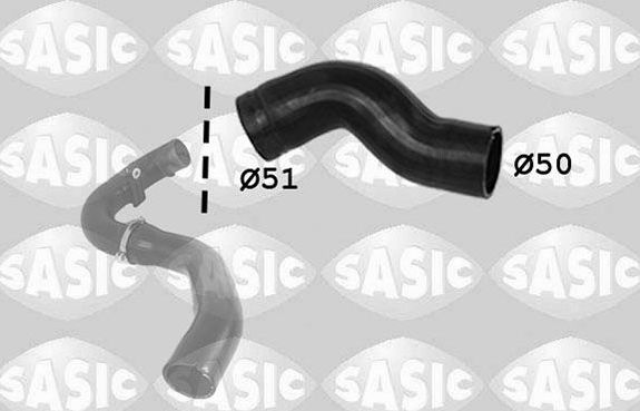 Патрубок интеркулера Sasic для Fiat Doblo II 2010-2026. Артикул 3336209