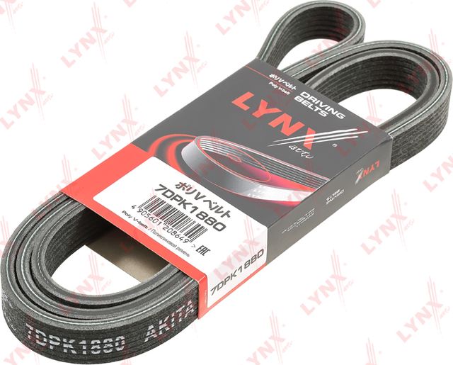 Приводной ремень поликлиновой LYNXauto для BMW X6 I (E71) 2010-2014. Артикул 7DPK1880