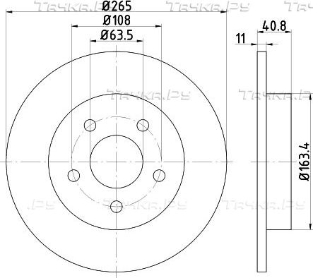 Тормозной диск Nisshinbo задний для Ford Focus II 2004-2012. Артикул ND5020K