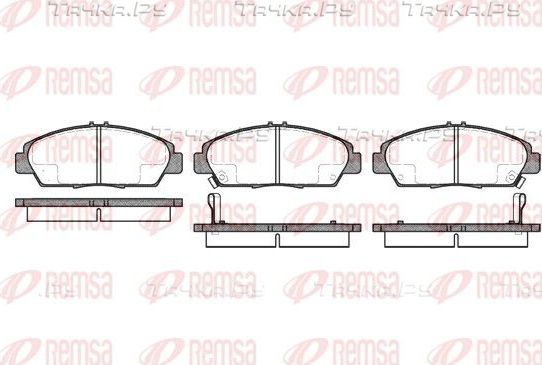 Тормозные колодки Remsa передние для Honda Prelude IV 1992-1996. Артикул 0406.02