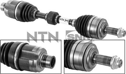 Полуось (привод в сборе, приводной вал) NTN / SNR. Артикул DK74.008